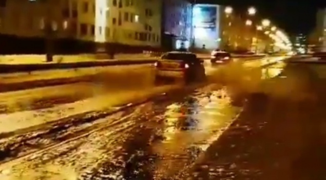 Норильск потонул в лужах от дождей и снега