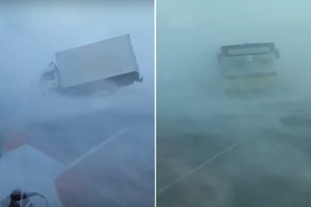 «В кювете валяются машины»: в Норильске опубликовали шокирующее видео с ураганным ветром