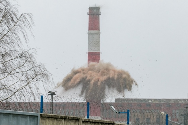 На красноярской ТЭЦ-2 взорвали трубу