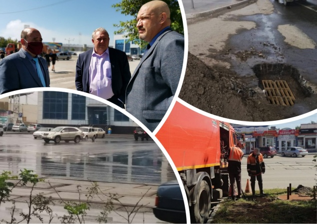 По поручению и.п.главы Ачинска Петра Хохлова в городе продолжается работа по восстановлению ливневой канализации