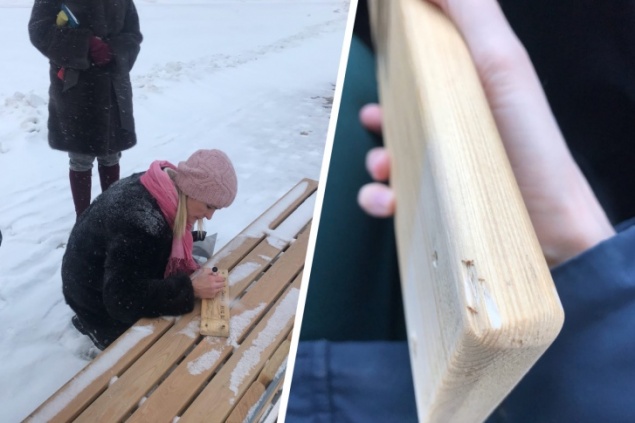 Лавки за 85 тысяч в путинском сквере оказались из дешевой древесины