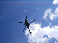 В Омской области упал и загорелся вертолет