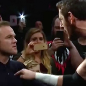 Руни пощечиной отправил рестлера в нокдаун