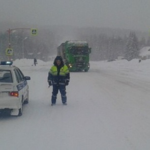 Загородные трассы закрывают для автобусов и грузовиков из-за сильной метели