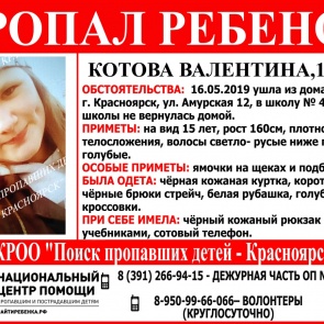 «Не вернулась из школы»: в Красноярске ищут пропавшую девочку