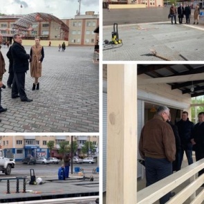 Глава Ачинска Илай Ахметов проконтролировал готовность главной городской площади к летнему сезону