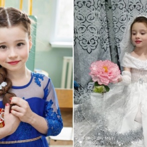 Первоклассница из Железногорска претендует на звание самой красивой девочки России