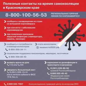 В Красноярском крае почти 900 человек сняли с наблюдения по коронавирусу. Новых заражённых пока нет