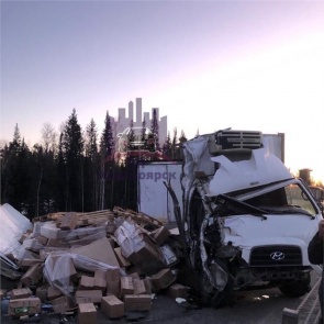 Водитель грузовика уснул во время ночной езды на трассе под Красноярском и выехал на «встречку»