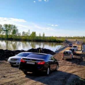 С 7 по 8 июля с 9:00 до 20:00 будет временно ограничено движение по понтонному мосту на автодороге «Ачинск - Причулымский»