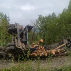 Семье погибшего в ДТП водителя лесовоза пришлось самим доставать его из машины и везти в морг