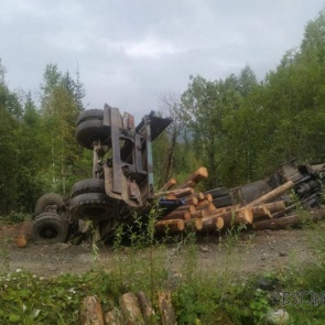 В полиции объяснили, почему тело погибшего в ДТП водителя лесовоза два дня пролежало в кабине
