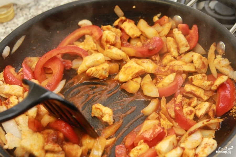 Фахитос с курицей