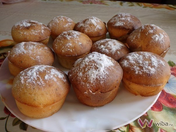 Вкусные пышные кексики на кефире