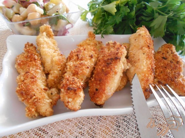 Куриное филе в овсяной панировке