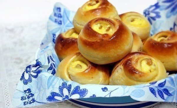 Булочки "Розочки" с творогом