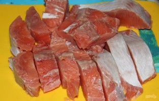 Красная рыба под сливочным соусом