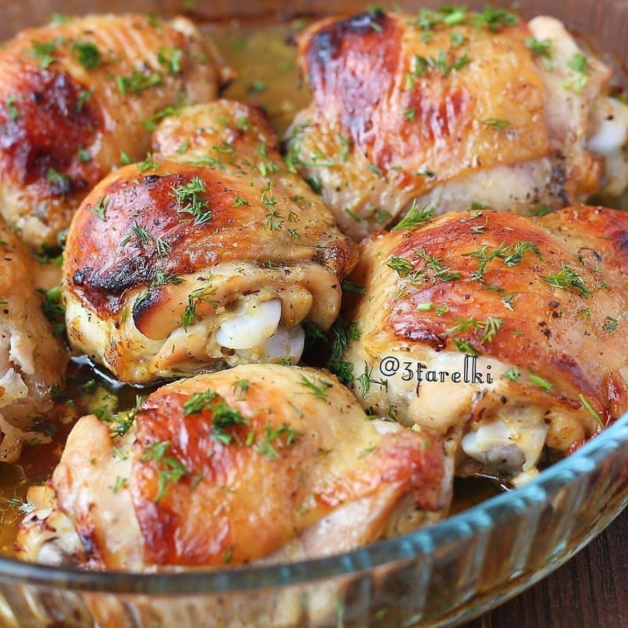 Куриные бедрышки в апельсиново-соево-горчичном маринаде